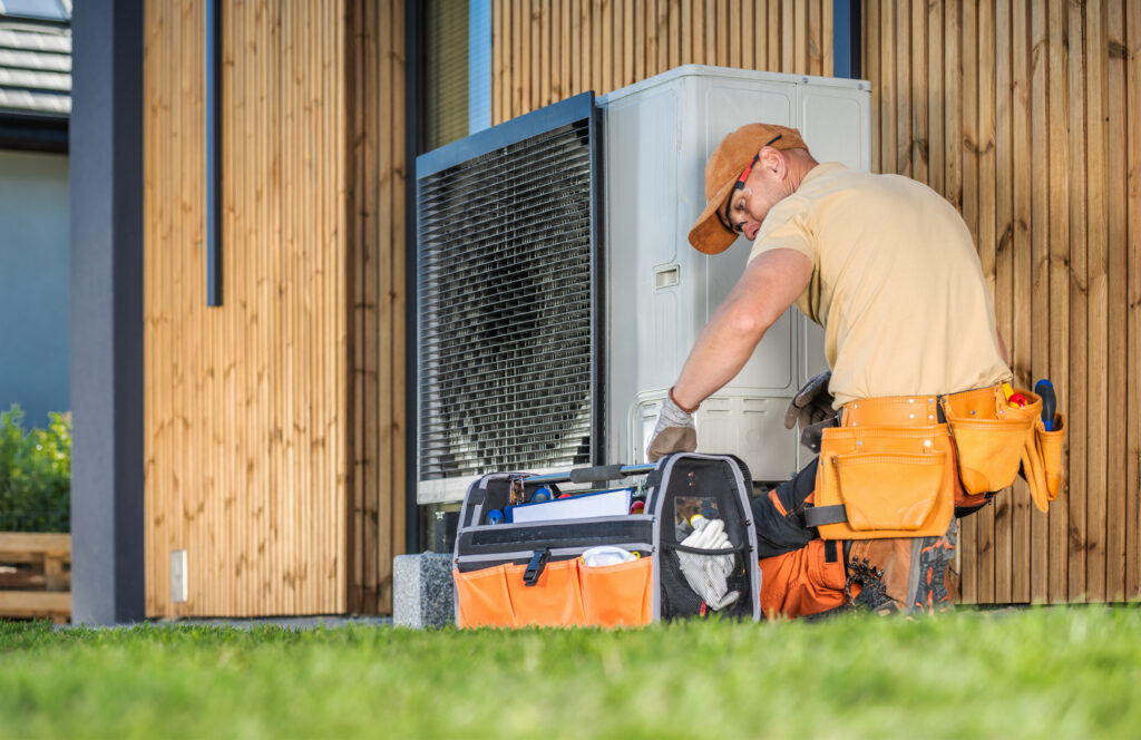 Anytime Comfort HVAC technician inspects a heat pump every year.